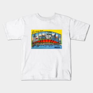 Greetings from Nantucket Mass. - Vintage Large Letter Postcard Kids T-Shirt